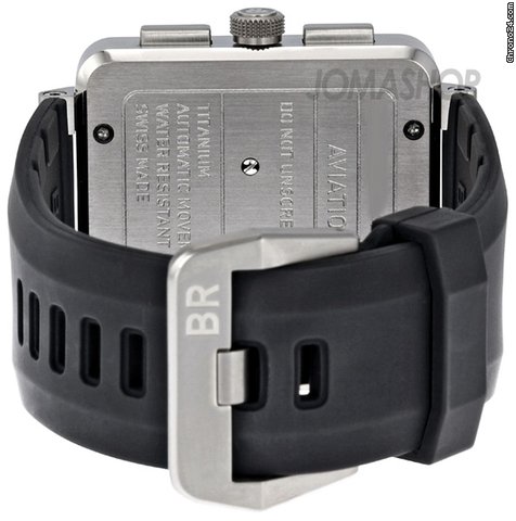 replica Bell & Ross Aviation Black Carbon Fiber Dial Titanium Mens Watch BR0194-TITANIUM WATCHES 1