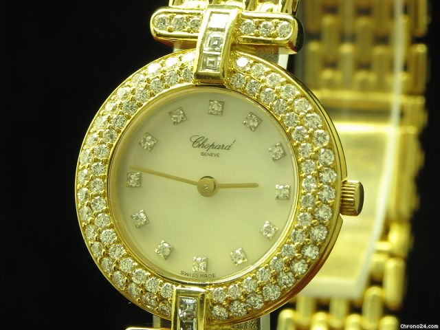replica Chopard 18kt Gold Damenuhr Mit Brillant L¨¹nette WATCHES 1