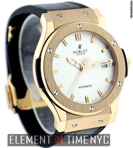 Hublot Classic Fusion 18k Rose Gold White Dial NIB WATCHES 2