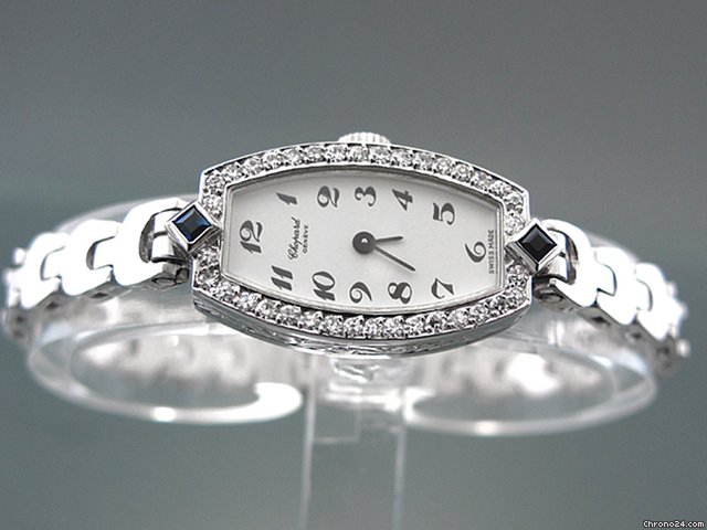 replica Chopard Art Deco 18k/750 Wei gold mit Brillantbesatz WATCHES 1
