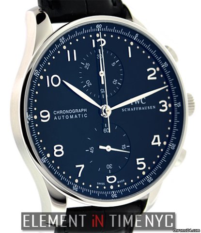 IWC Portuguese Chronograph Black Dial 3714 Like New WATCHES 2
