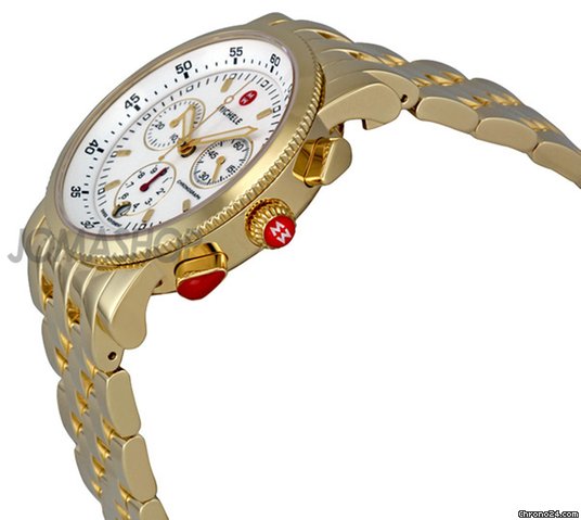 Michele Sport Sail White Enamel Dial Yellow Gold Ladies Watch MWW01C000106 WATCHES 2