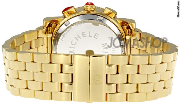 replica Michele Sport Sail White Enamel Dial Yellow Gold Ladies Watch MWW01C000106 WATCHES 1