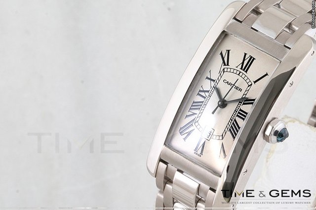 Cartier Tank Americaine 18K White Gold Watch WATCHES 2