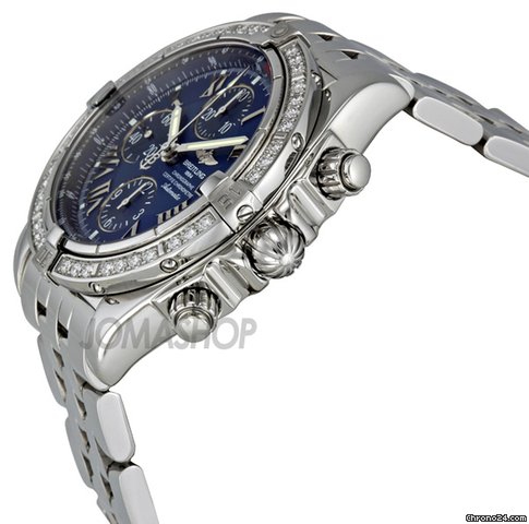 Breitling Chronomat Evolution Blue Dial Diamond Bezel Automatic Mens Watch A1335653-C749SS WATCHES 2