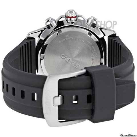 replica Seiko Black Rubber Strap Chronograph Mens Watch SNN243P2 WATCHES 1