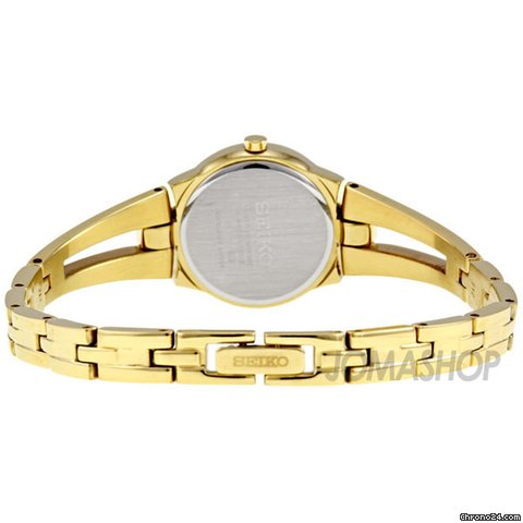 replica Seiko Brown Dial Gold-tone Solar Ladies Watch SUP054 WATCHES 1