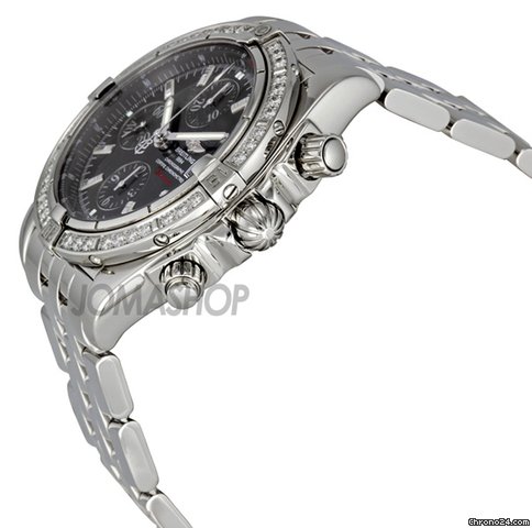 Breitling Chronomat Evolution Graphite Dial Diamond Bezel Automatic Mens Watch A1335653-M512SS WATCHES 2