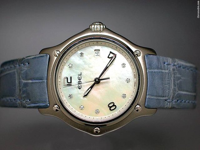 Ebel "1911" Perlmutt/Diamantzifferblatt - Edelstahl-Damenuhr WATCHES 2