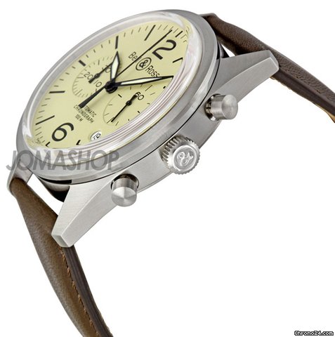Bell & Ross Vintage Original Cream Dial Automatic Chronograph Mens Watch BR126-ORIG-CRM WATCHES 2