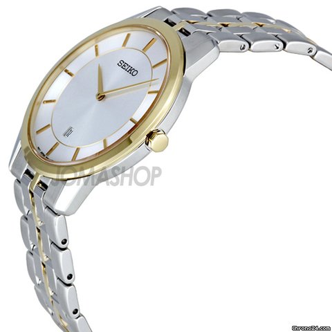 Seiko Silver Dial Two Tone Mens Watch SKP382 WATCHES 2