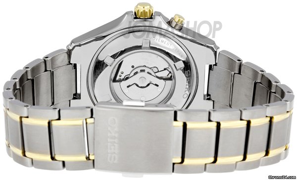 replica Seiko Kinetic Silver Dial Two-tone Titanium Mens Watch SKA497 WATCHES 1