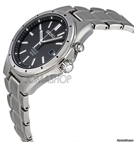 Seiko Kinetic Black Dial Titanium Mens Watch SKA493 WATCHES 2