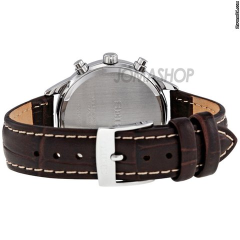 replica Seiko Brown Dial Chronograph Leather Strap Ladies Watch SNDY43 WATCHES 1
