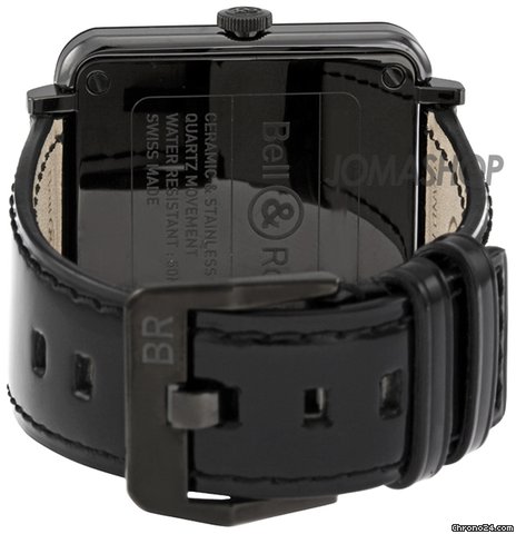 replica Bell & Ross Aviation Black Dial Black Patent Leather Unisex Watch BRS-BLK-BKPAT WATCHES 1