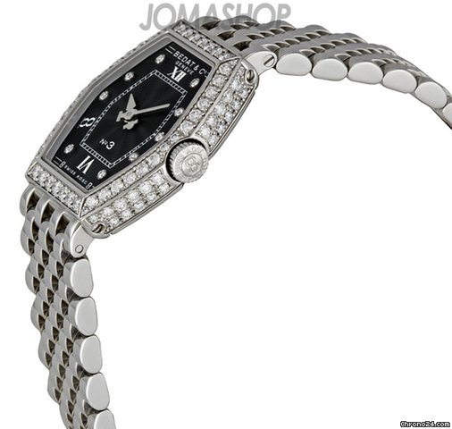 Bedat & Co No. 3 Black Diamond Dial Stainless Steel Ladies Watch 306.051.309 WATCHES 2