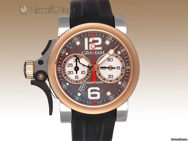 Graham Chronofighter R.A.C Trigger Havana Rush Chronograph - 46mm Stainless Steel & 18k Rose Gold - Boxes/Papers & As-New WATCHES 2