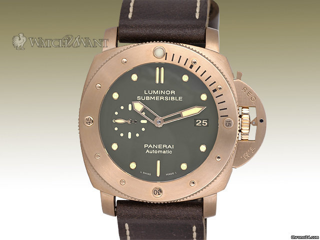 Panerai PAM 382 BRONZO" - Luminor 1950 Submersible 3-Days Automatic - 47mm Bronze Case - Special Edition 1000 Pieces - Brand New & JUST RELEASED WATCHES 2