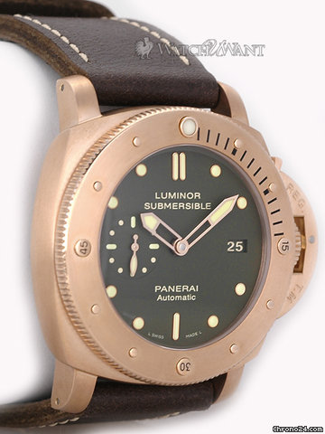replica Panerai PAM 382 BRONZO" - Luminor 1950 Submersible 3-Days Automatic - 47mm Bronze Case - Special Edition 1000 Pieces - Brand New & JUST RELEASED WATCHES 1
