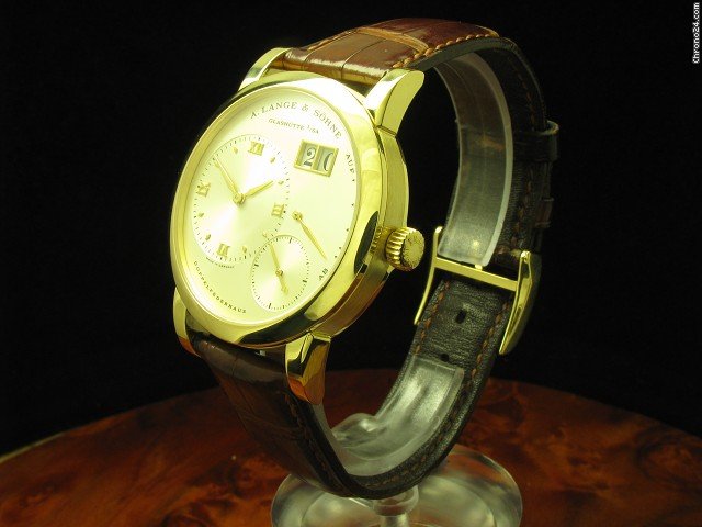 A. Lange & Sohne Lange 1 18kt Gold Handaufzug Herrenuhr WATCHES 2