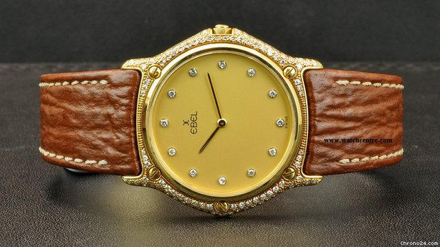 Ebel 18k Yellow Gold Diamond Set Case Gents 1911 WATCHES 2