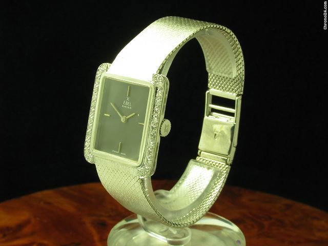 Ebel 18kt 750 Gold Handaufzug Damenuhr Mit 0,52ct Diamant Besatz WATCHES 2