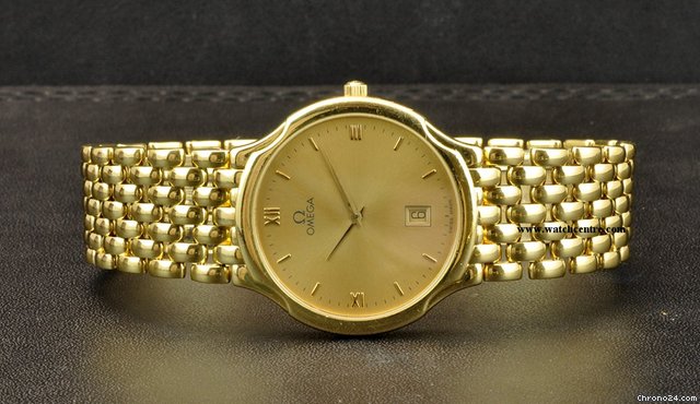 Omega 18k Yellow Gold Champagne Dial Gents DeVille WATCHES 2