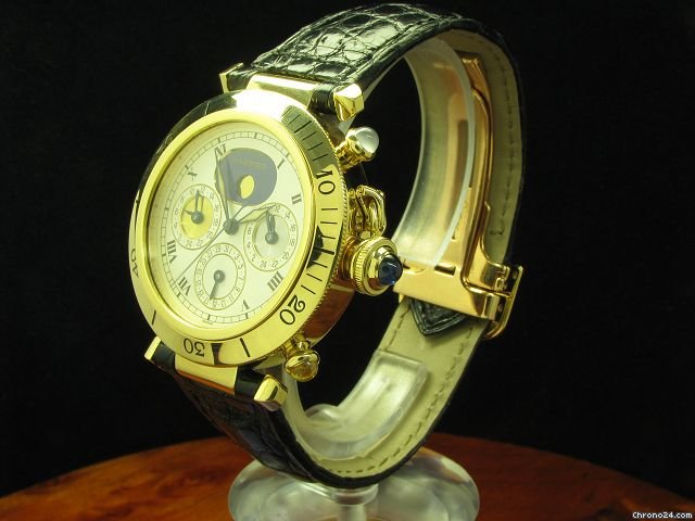 Cartier Pasha 3 Zeiten Herrenuhr Automatic 18kt Gold WATCHES 2
