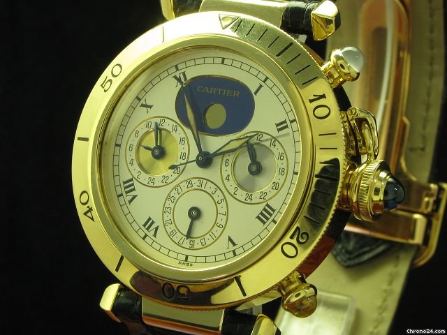replica Cartier Pasha 3 Zeiten Herrenuhr Automatic 18kt Gold WATCHES 1