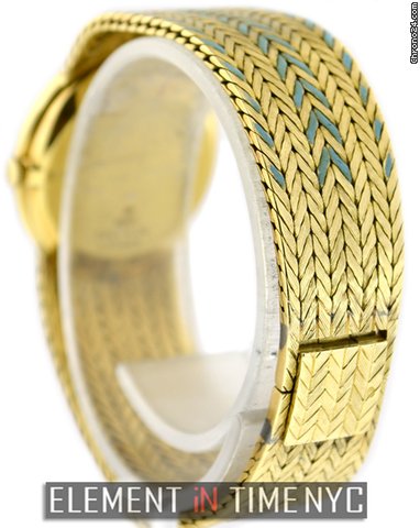 replica Piaget Vintage Ladies 18k Yellow Gold/Enamel 9821 E14 B+P WATCHES 1