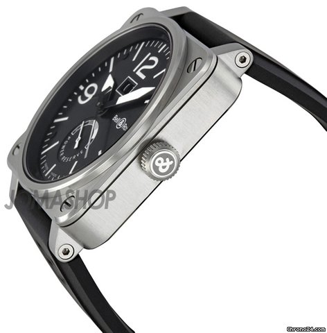 Bell & Ross Grande Date and Reserve De Marche Automatic Mens Watch BR0390-BL-ST WATCHES 2