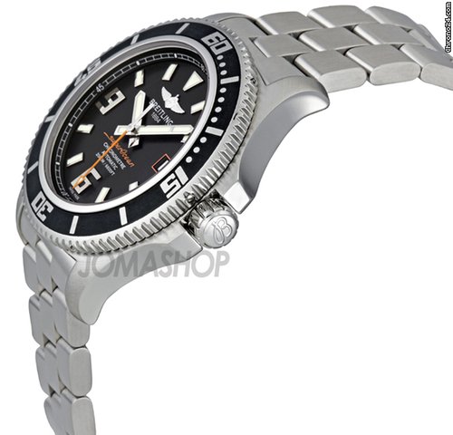 Breitling Superocean 44 Black Dial Stainless Steel Mens Watch A1739102-BA80SS WATCHES 2
