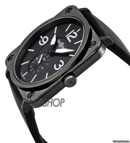 Bell & Ross Aviation Black Dial Ceramic Case Unisex Watch BRS-BL-MATCER WATCHES 2