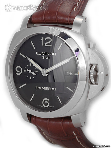 replica Panerai PAM 320 M - Luminor 1950 GMT 3-Days Automatic - 44mm Stainless Steel - Brand New in Box w/ All Boxes & Papers WATCHES 1
