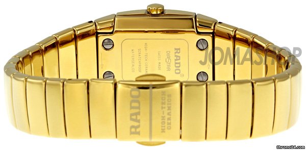 replica Rado Sintra Jubile Black Dial Yellow Ceramic Ladies Watch R13843712 WATCHES 1