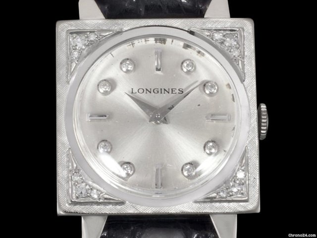 replica Longines 1967 Vintage Mens Midsize Longines - THE TUXEDO - 14K White WATCHES 1 