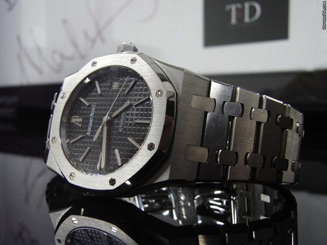 replica Audemars Piguet New Royal Oak Classic Steel Automatic Black Dial WATCHES 1