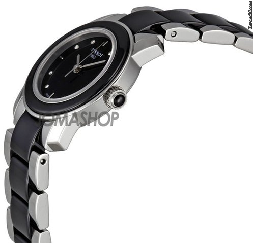 Tissot T-Trend Black Ceramic Diamond Ladies Watch T0642102205600 WATCHES 2