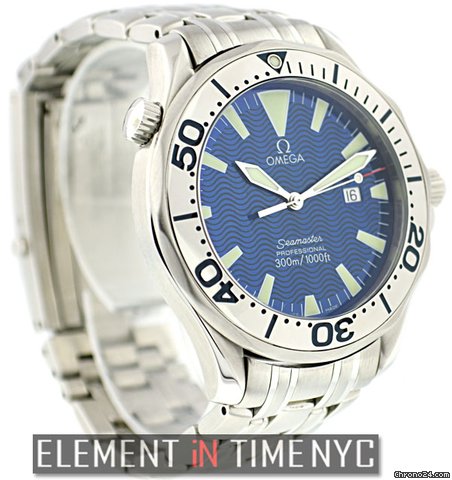 Omega Seamaster 300m Chronometer Blue Wave Dial 2255.80.00 WATCHES 2