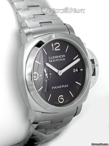 replica Panerai PAM 328 M - Luminor 1950 Marina 3-Days Automatic - 44mm Stainless Steel - (w/New-Style S/S Bracelet) WATCHES 1