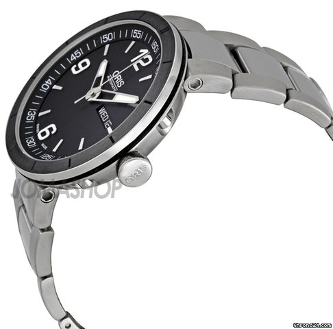 Oris TT1 Day Date Black Dial Stainless Steel Automatic Mens Watch 735-7651-4174MB WATCHES 2