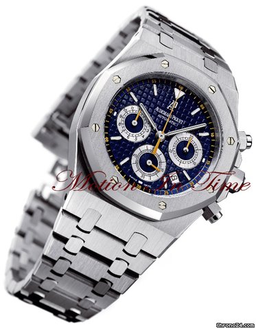 Audemars Piguet ROYAL OAK CHRONOGRAPH AUTOMATIC NEW STYLE BLUE DIAL STEEL WATCHES 2