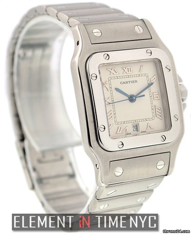 Cartier Santos Large Quartz Stainless Steel WATCHES 2
