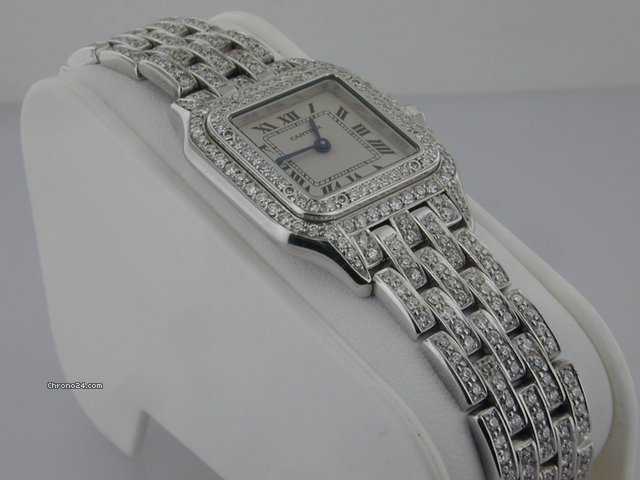 Cartier White Gold Diamond Panther WATCHES 2