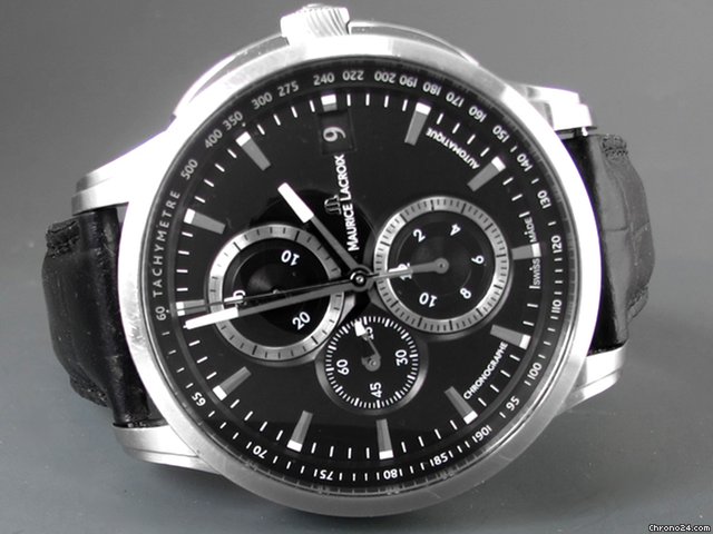 Maurice Lacroix Masterpiece Chronograph, Stahl/Leder, Bj. 92 WATCHES 2