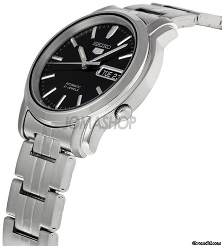 Seiko 5 Automatic Black Dial Stainless Steel Mens Watch SNKK71 WATCHES 2