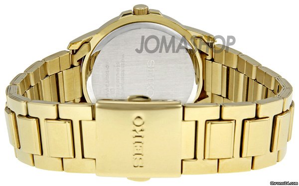 replica Seiko Champagne Dial Gold Tone Steel Mens Watch SGEF58 WATCHES 1