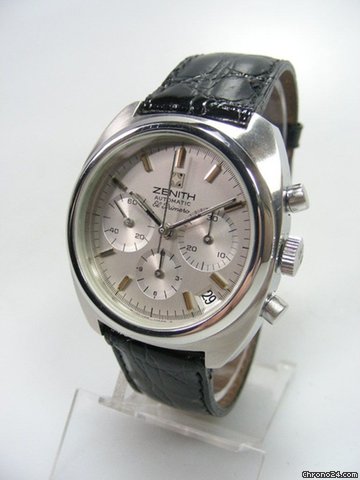 Zenith El Primero chronogaphe acier/cuir cadran silver WATCHES 2