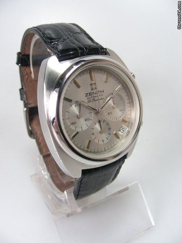 replica Zenith El Primero chronogaphe acier/cuir cadran silver WATCHES 1