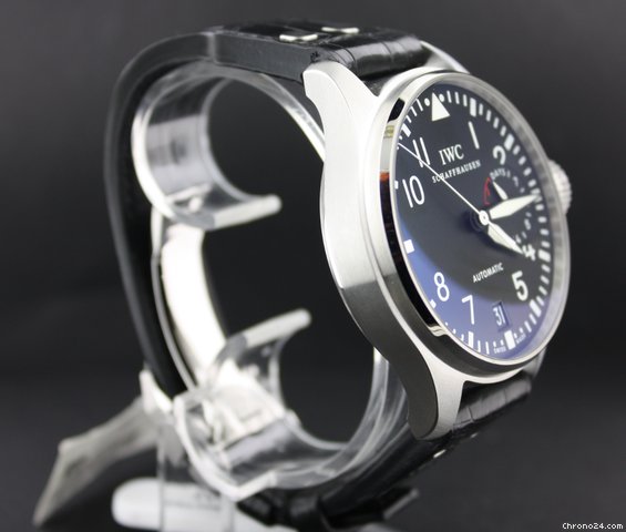 IWC Big Pilot in steel black dial black horn strap WATCHES 2